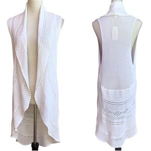 John Paul Richard Ivory Crochet Duster NEW